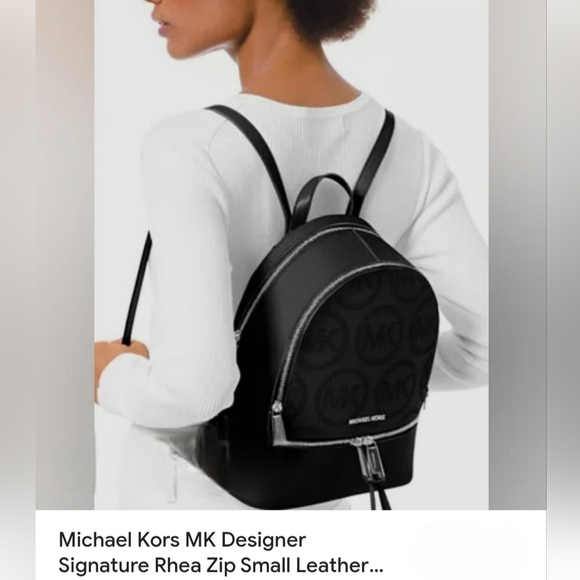 Michael Kors small backpack Rhea Signature MK Design NWT - Picture 1 of 11